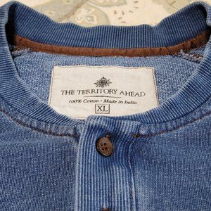 The TERRITORY AHEAD Indigo Henley Pullover Size XL